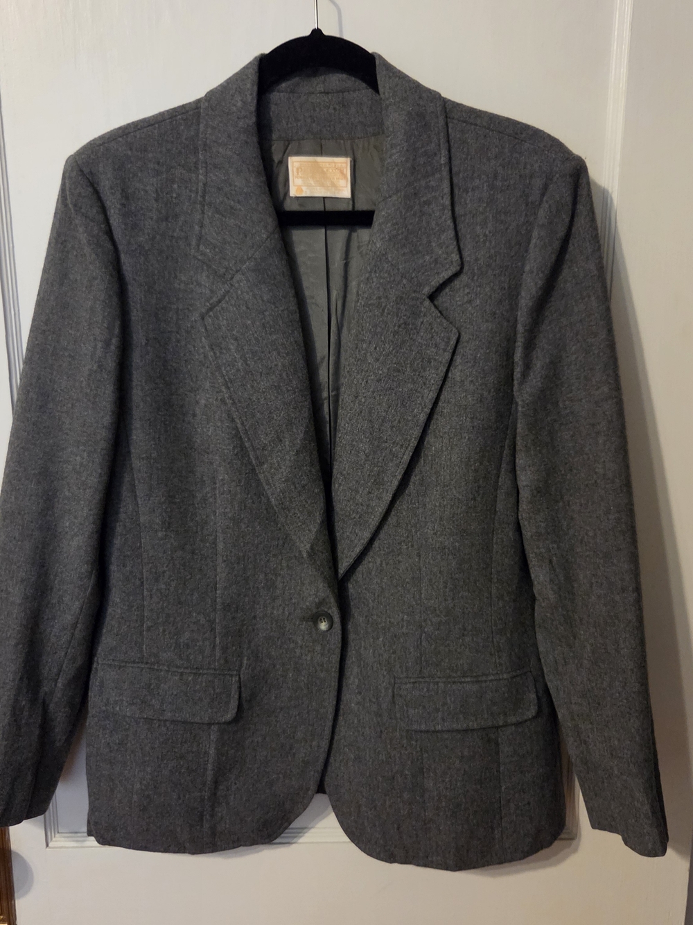 Vintage Pendleton Womens Gray Blazer 12